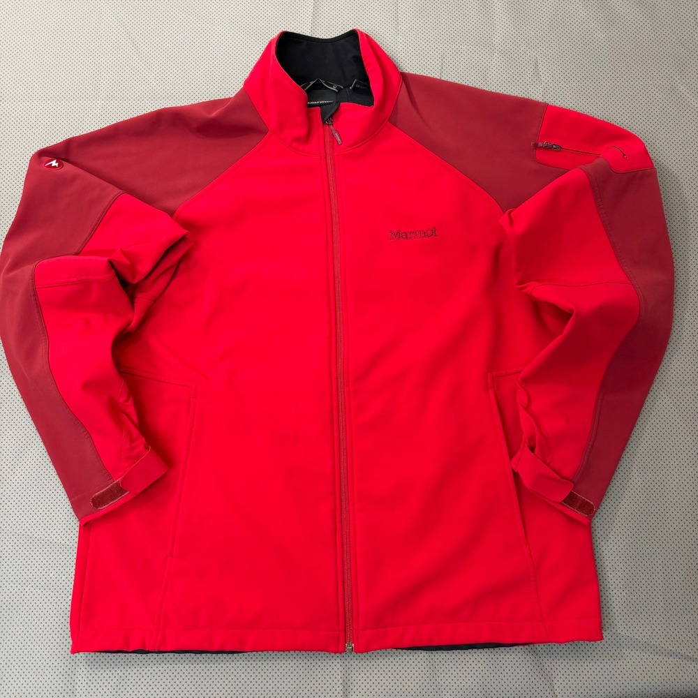 Marmot Gravity Softshell Lined Jacket Men XXL Brick Red Gorpcore Sleeve Pocket